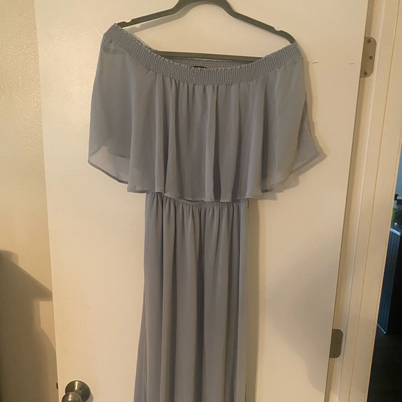 Show Me Your Mumu Hacienda Maxi Dress, Steel Blue - Picture 4 of 7